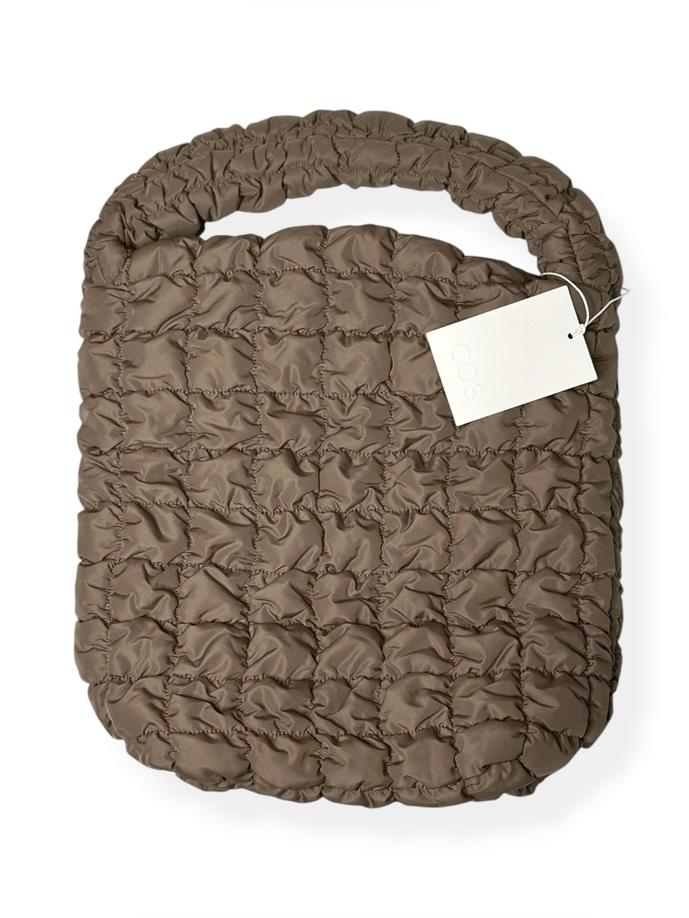 COS Quilted Mini Tote Bag - Dark Mole